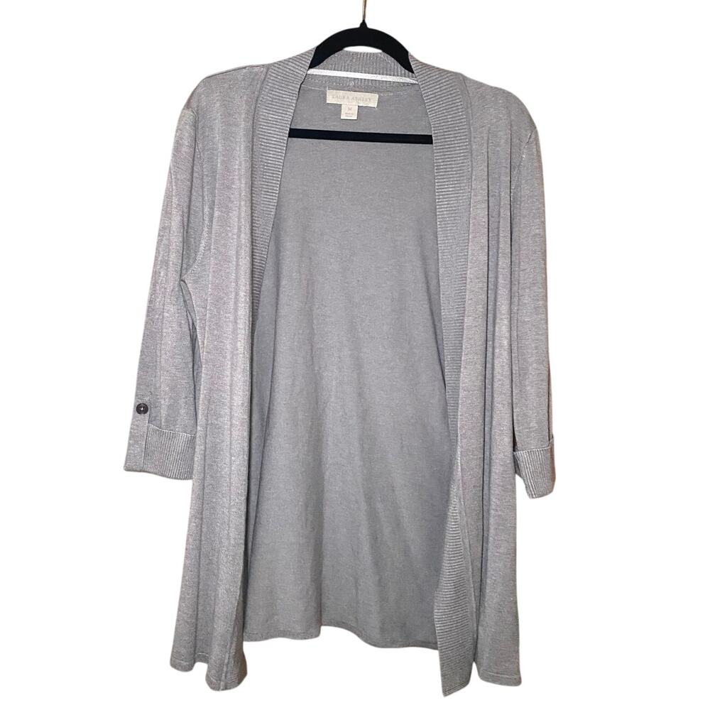 Laura Ashley Gray Cardigan - Women's Medium - New with Tags
